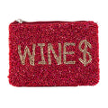 Wines Seed Beaded Coin Purse
