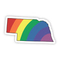 Nebraska Rainbow Sticker