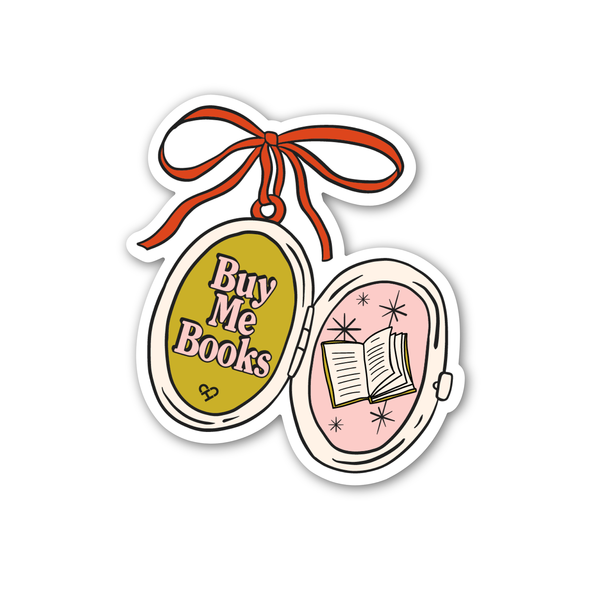 Buy Me Books Cute Reading Sticker for Valentine's Day