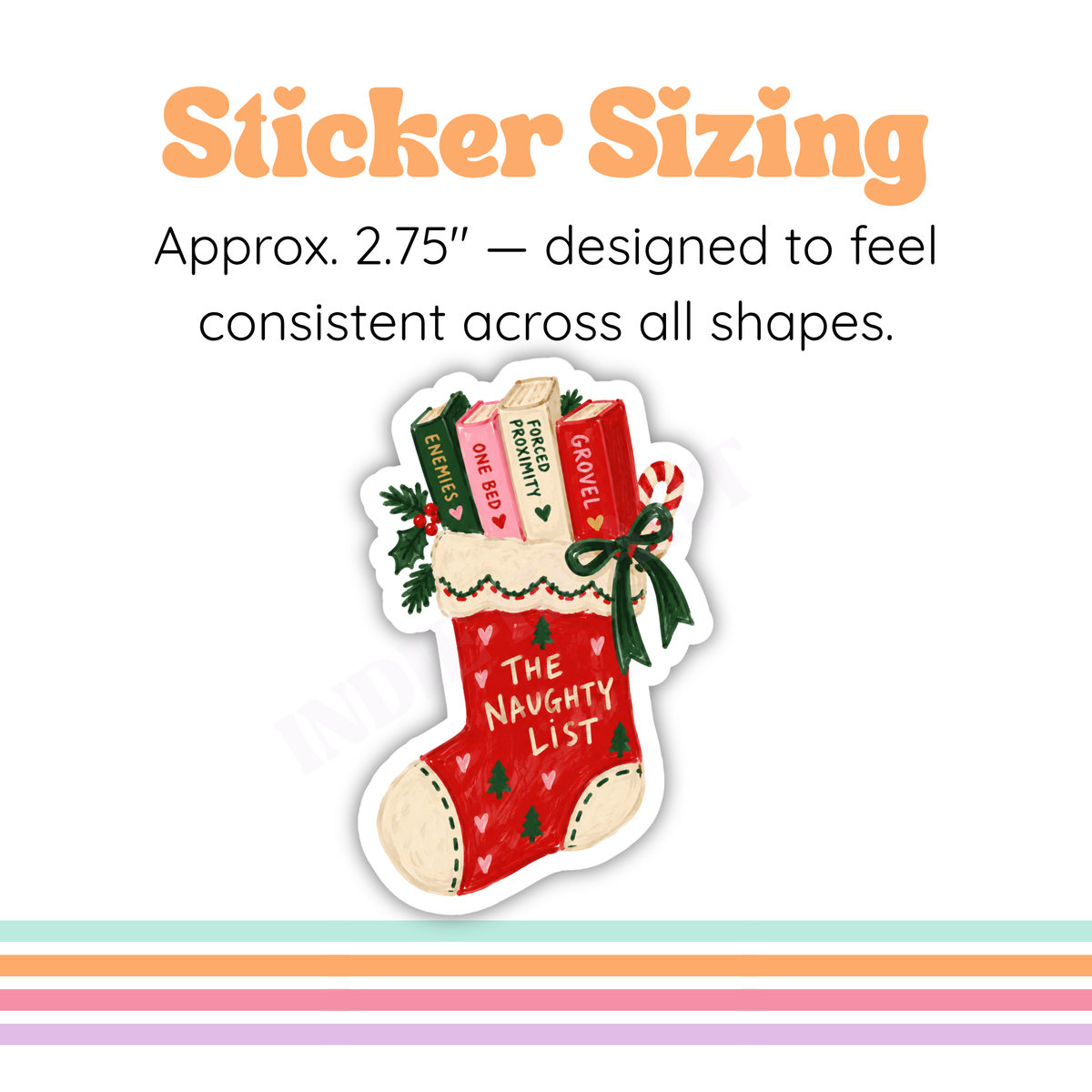 Naughty List Stocking Sticker | Bookish Holiday