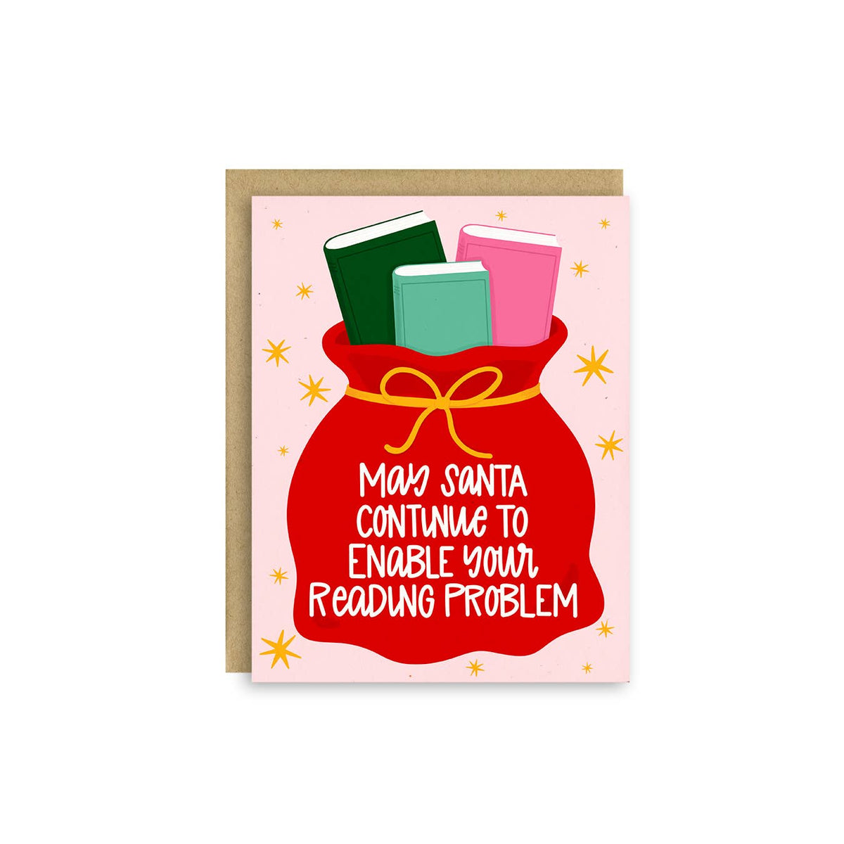 Reading Problem Christmas Card | Bookish Holiday Card