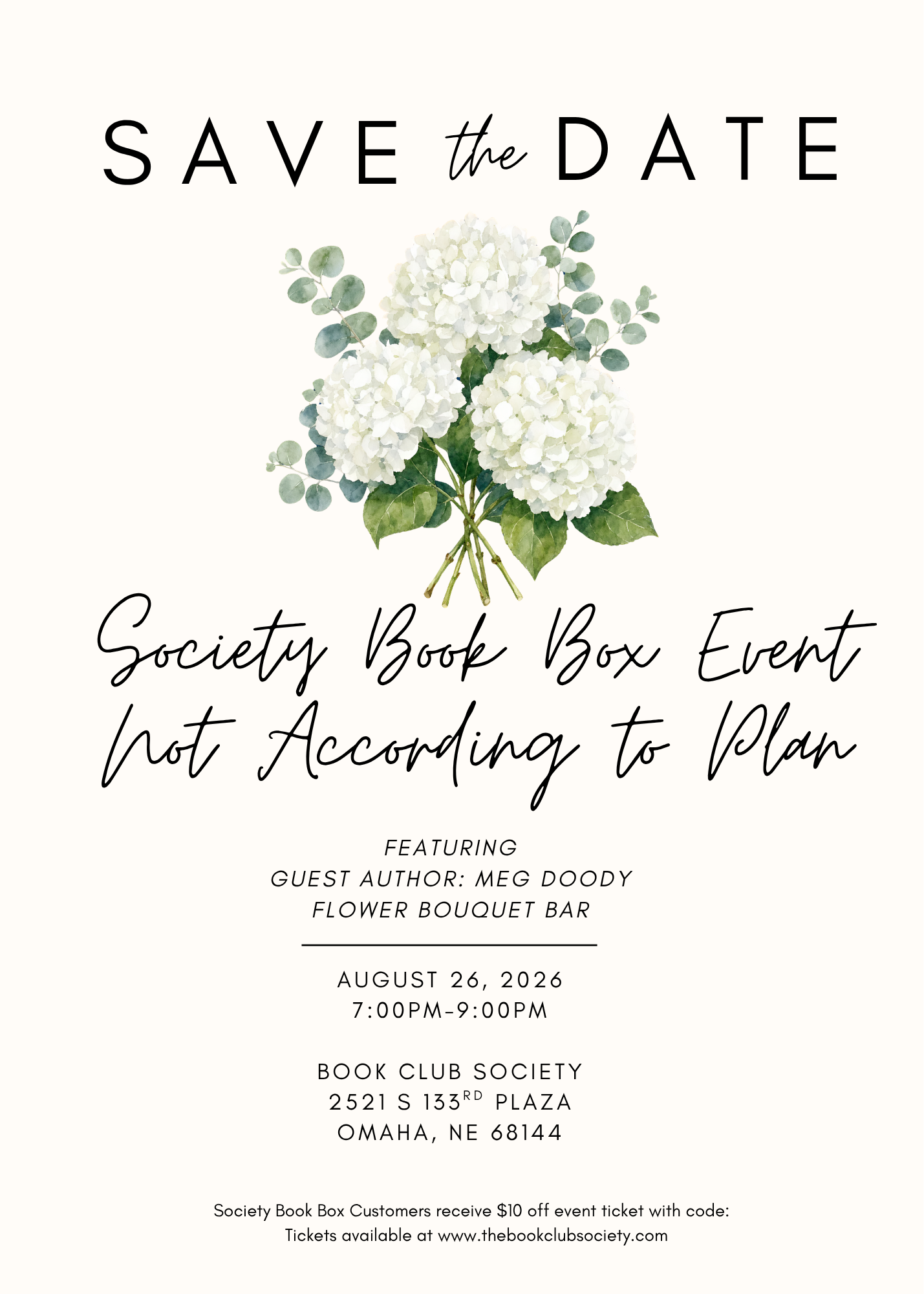 Society Book Box August Event