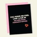 Live in My Romance Novels Funny Bookstore Love Card