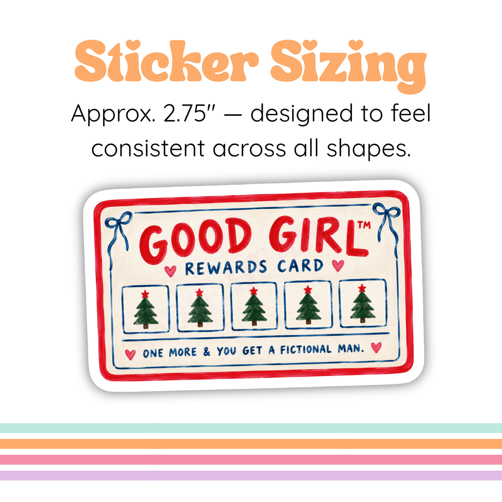 Good Girl Rewards Card Sticker | Holiday Smut