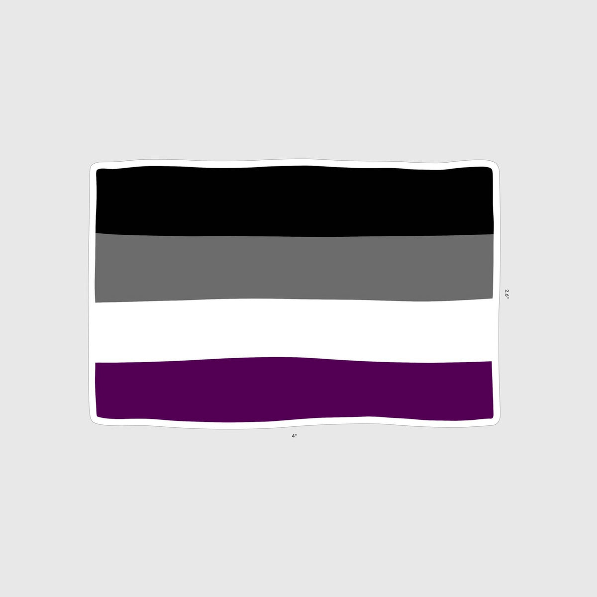 Sticker | Asexual Pride Flag | 4" Vinyl Sticker