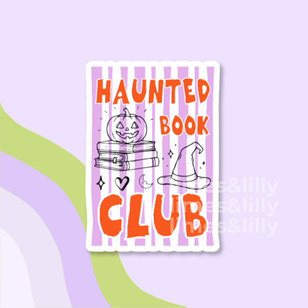 Haunted Book Club Vinyl Sticker