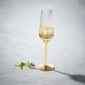Vikko - Elegant, Champagne Flute Glass, Gold, 9 oz