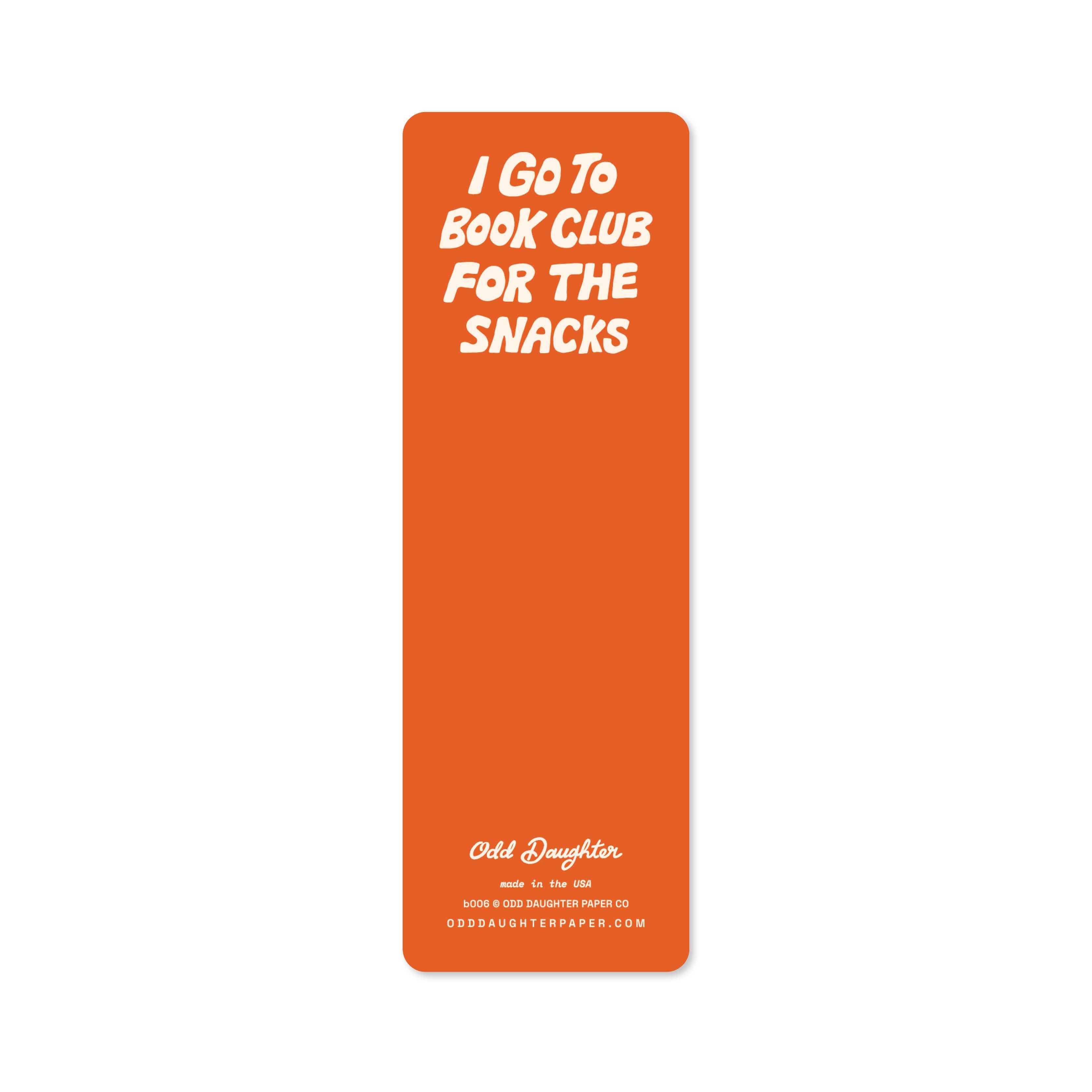Book Club Snacks - Bookmark