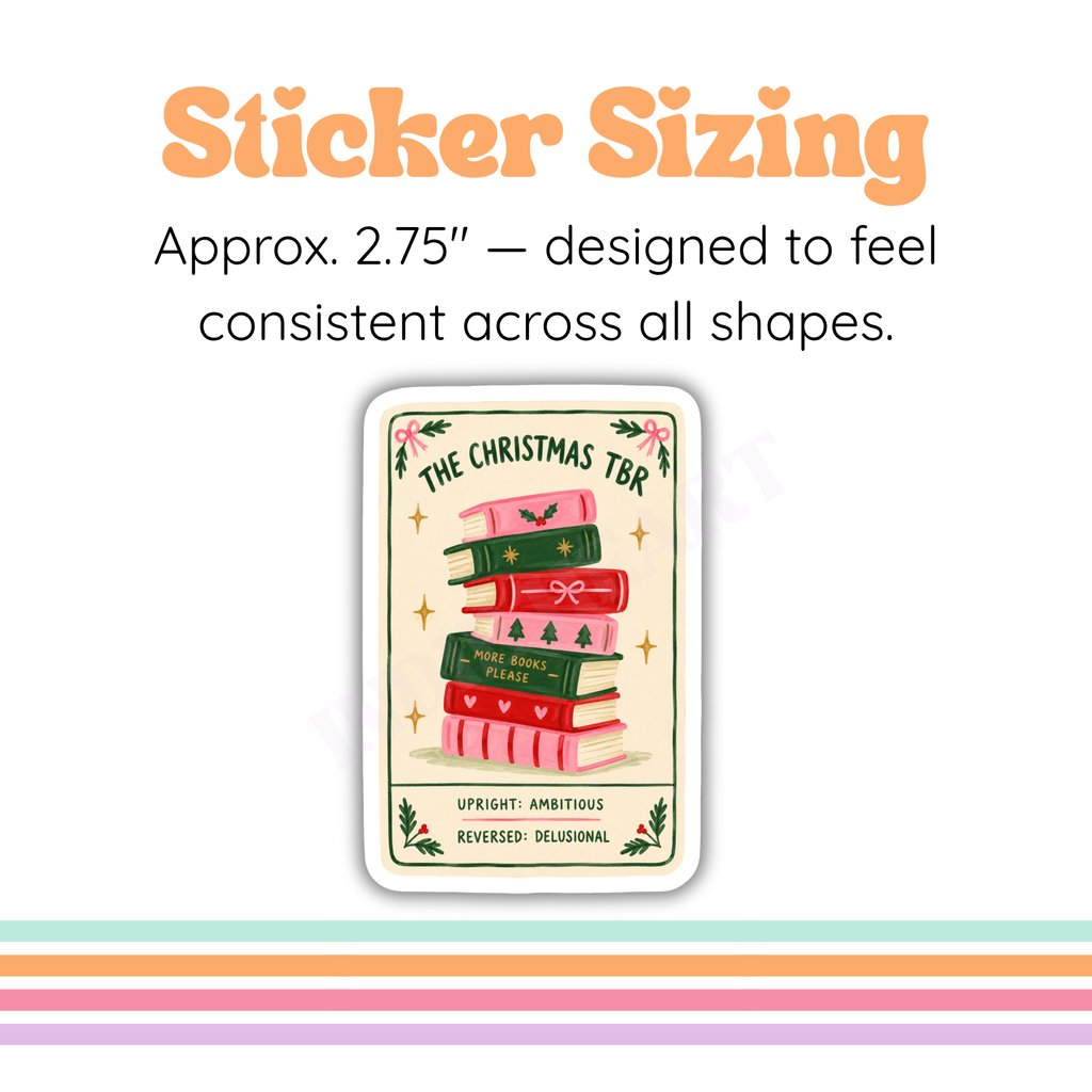 Christmas TBR Tarot Sticker | Bookish Holiday