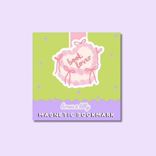 Book Lover Coquette Heart Magnetic Bookmark