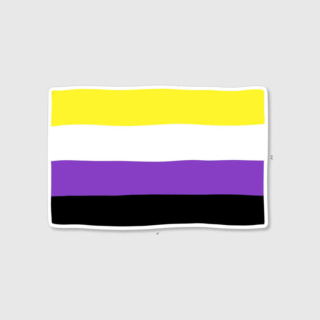 Sticker | Nonbinary Pride Flag | 4" Vinyl Sticker