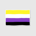Sticker | Nonbinary Pride Flag | 4" Vinyl Sticker